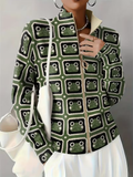 Clemency | Retro Tile Zip Cardigan