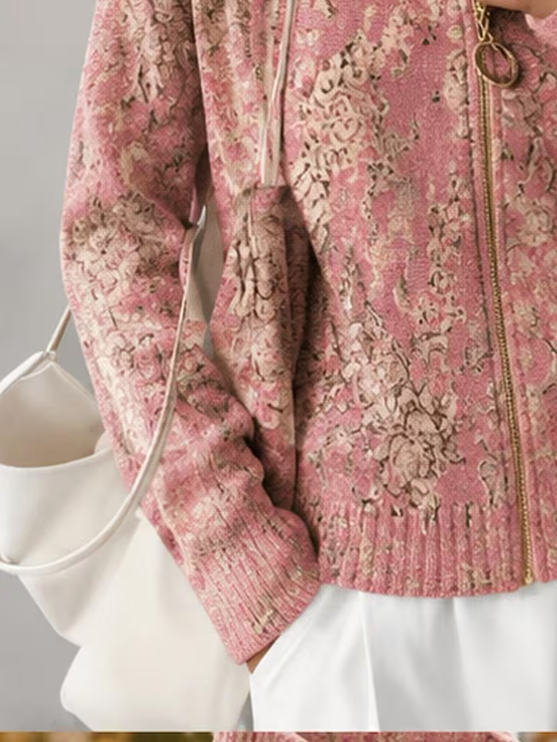 Saffira | Gildad Blomma Zip Cardigan