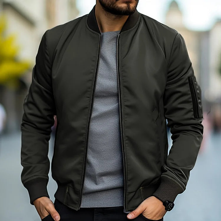 Kurtka Bomber Męska Klasyczna Regular Fit Wygodny Krój