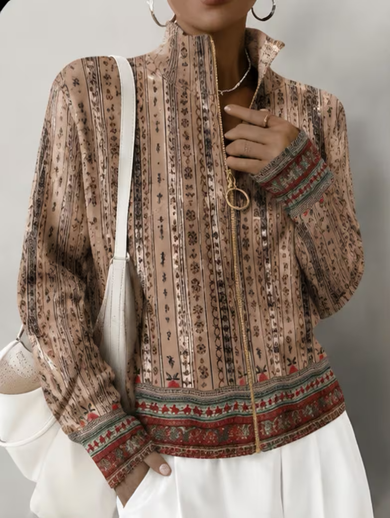 Wrenford | Vävda Rand Zip Cardigan