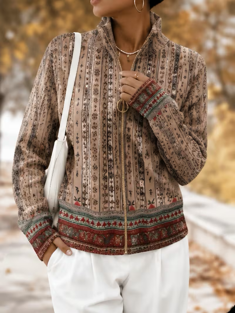 Wrenford | Vävda Rand Zip Cardigan