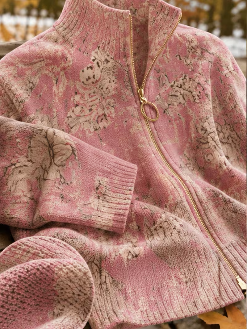 Saffira | Gildad Blomma Zip Cardigan