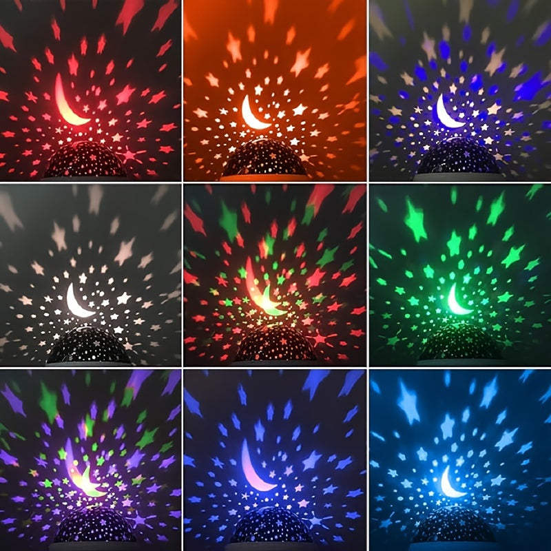 StarGlow - Projektor LED Ster z Nocną Lampką z Regulowanymi Kolorami i Zasilaniem USB