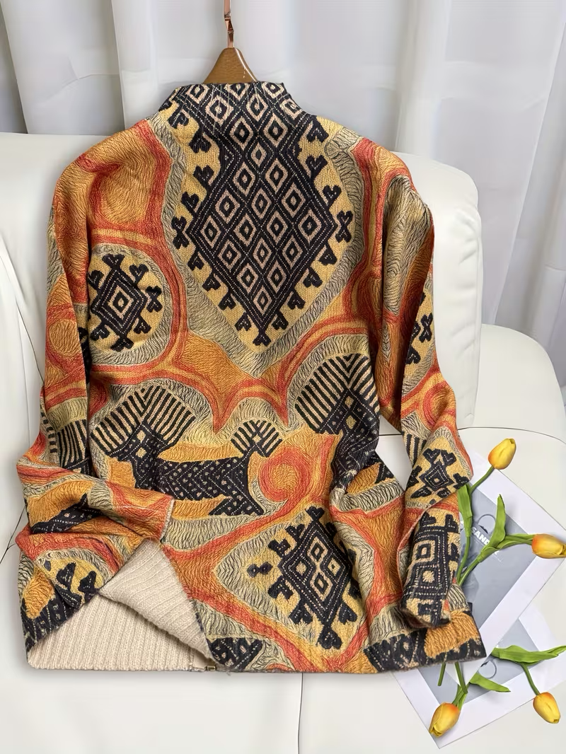 Sedgely | Folk Tapestry Zip Cardigan