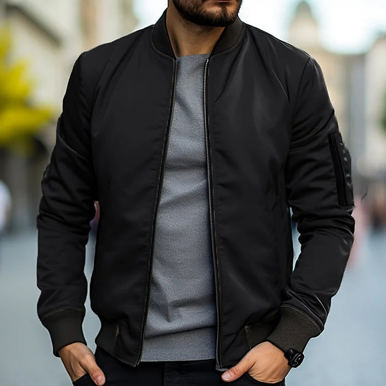 Kurtka Bomber Męska Klasyczna Regular Fit Wygodny Krój