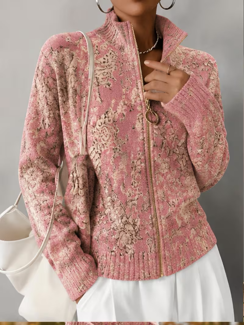 Saffira | Gildad Blomma Zip Cardigan