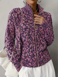 Ottilia | Lila äng Zip Cardigan