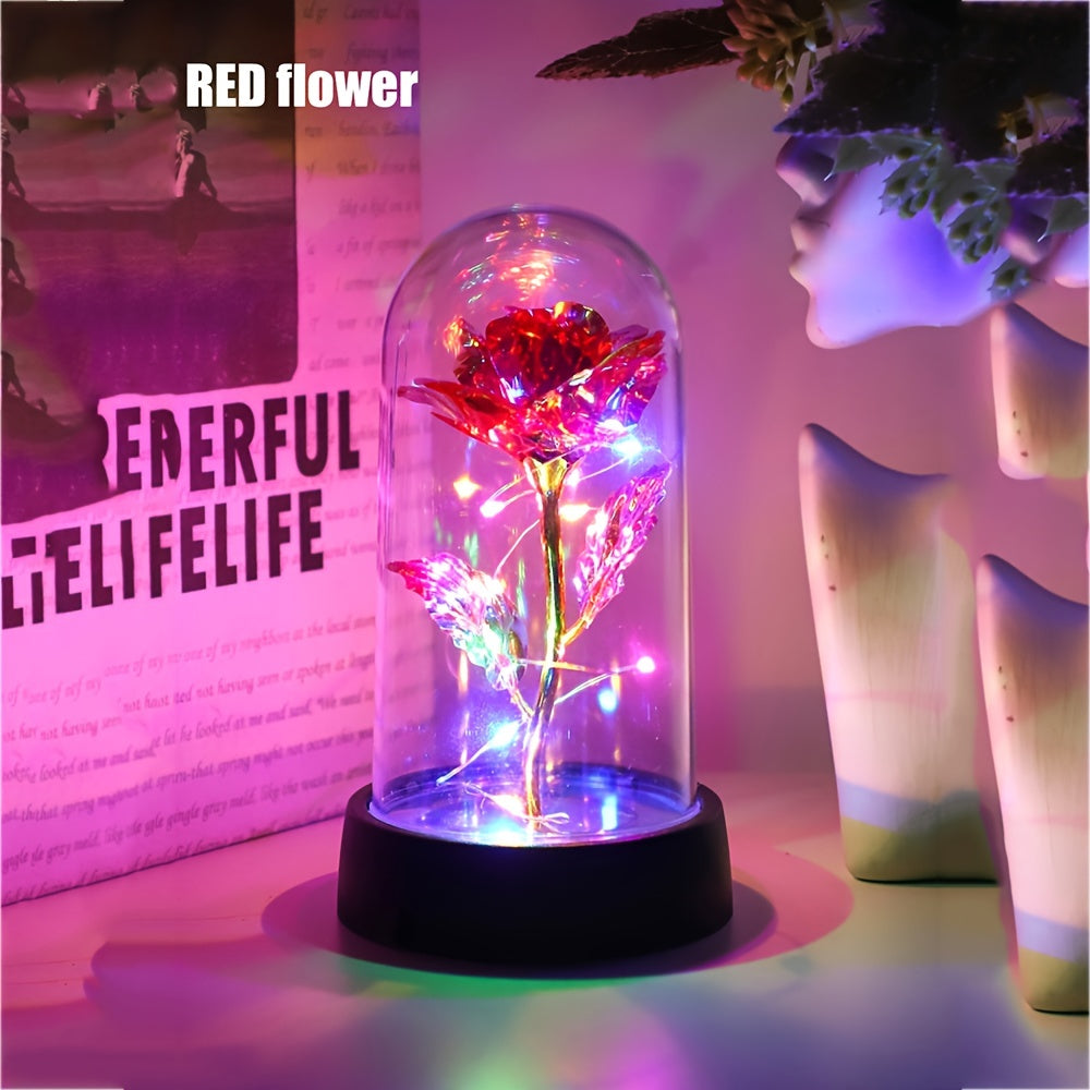 GoldenRose - Elegancka Lampa w Kształcie Róży na Prezenty i Dekorację