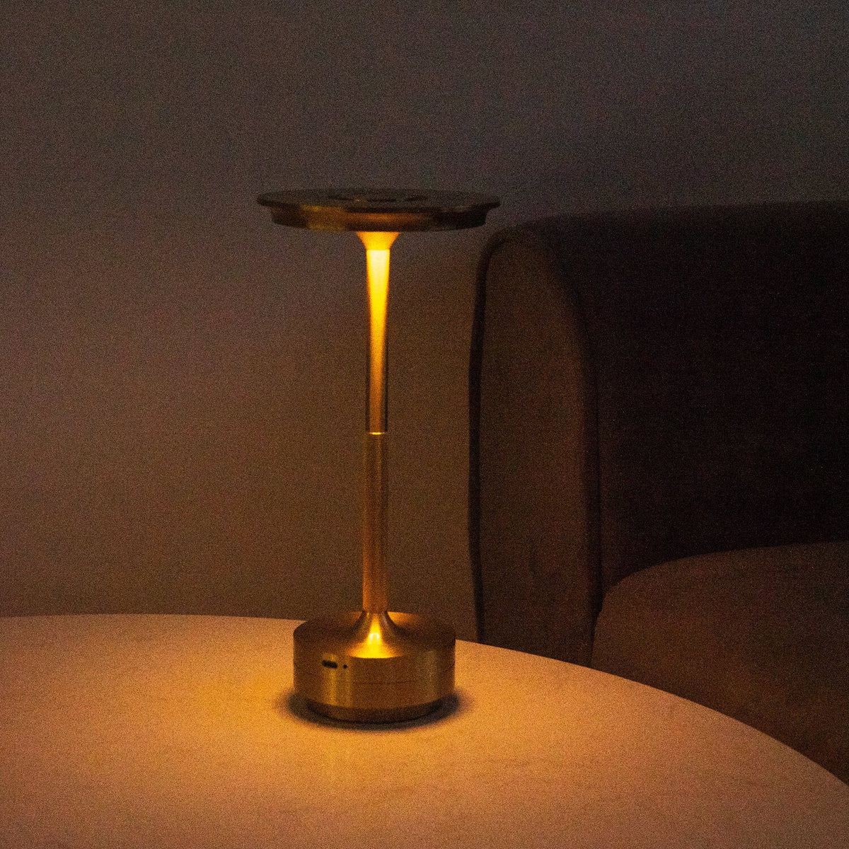 Ambientowa Metaliczna Lampa Stołowa Bezprzewodowa