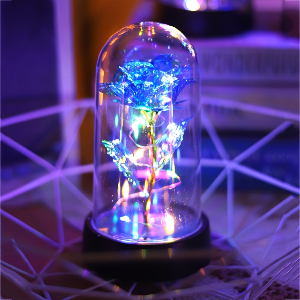 GoldenRose - Elegancka Lampa w Kształcie Róży na Prezenty i Dekorację