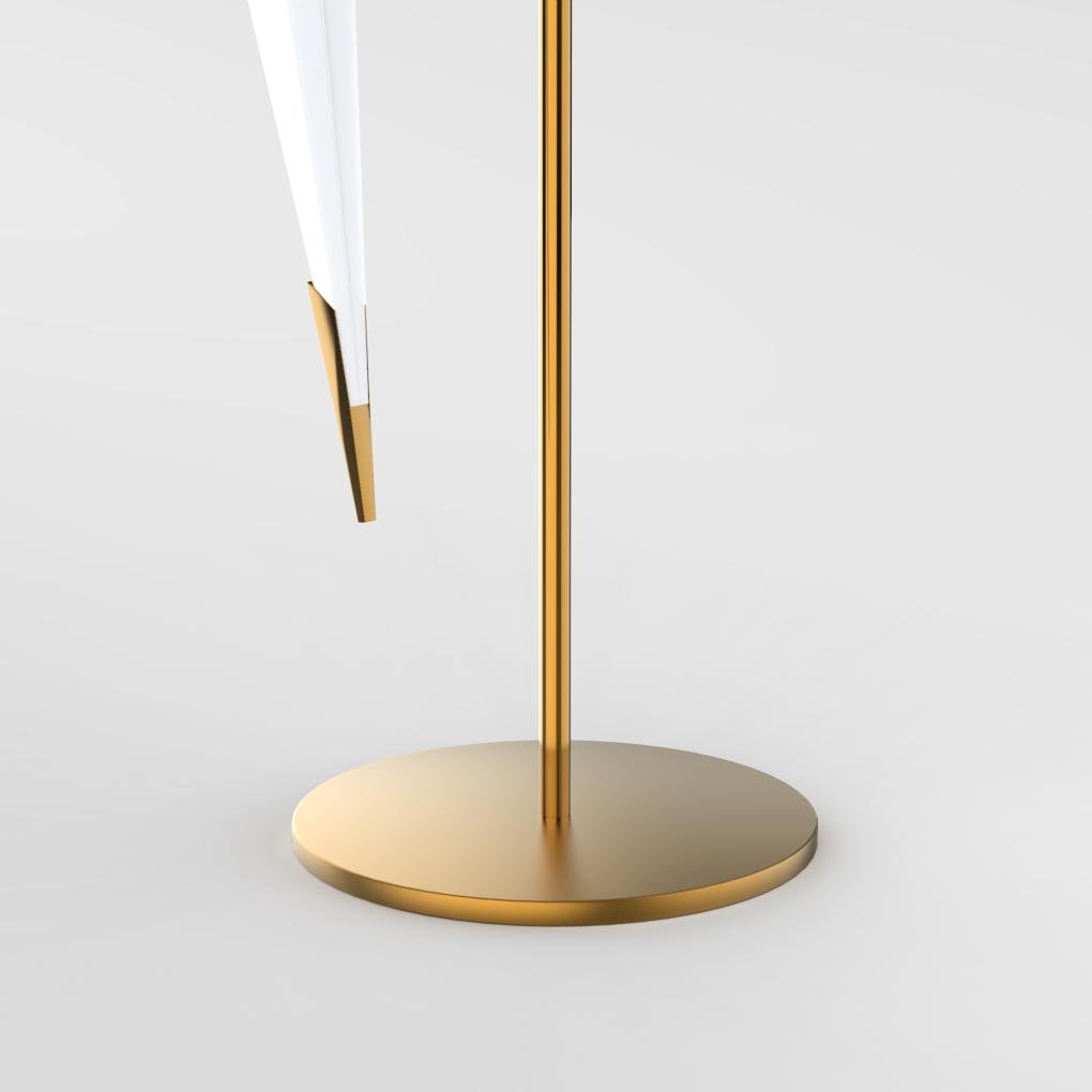 OrigamiGlow – Złota Lampa Stołowa w Stylu Origami z Oświetleniem LED