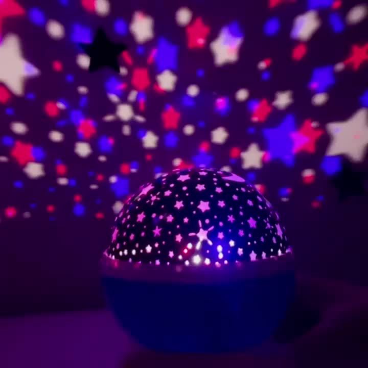 StarGlow - Projektor LED Ster z Nocną Lampką z Regulowanymi Kolorami i Zasilaniem USB
