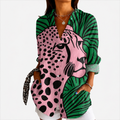 Tropisk Leopardkonst Blus