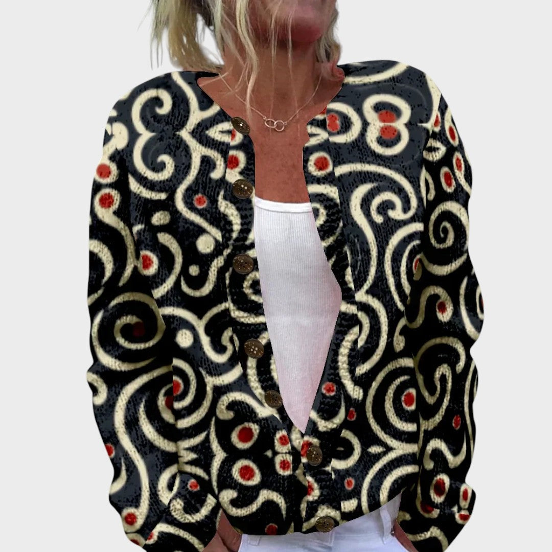 Scarlett | Dam Floral Höst Cardigan
