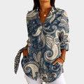 Blå Paisley Blus