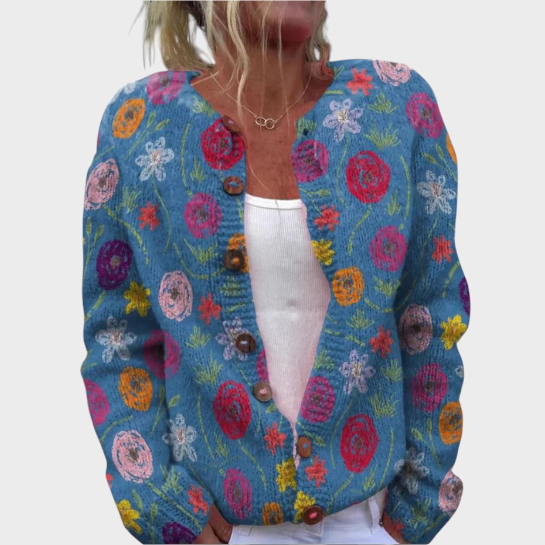Penelope | Dam Floral Höst Cardigan