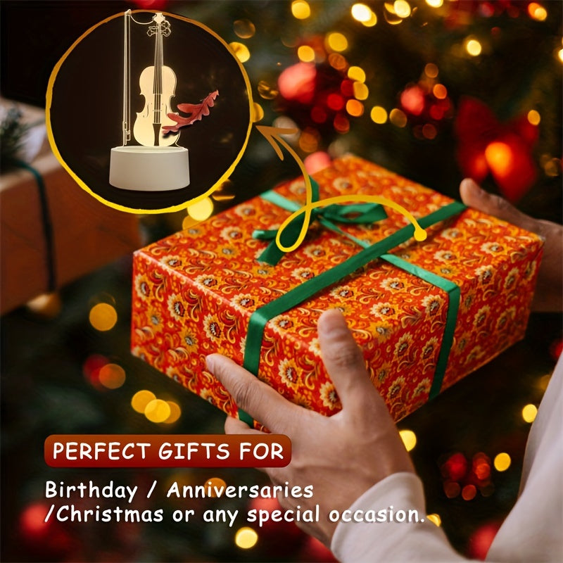 MuziekLamp - 3D Iluzja Cello LED Lampa Stołowa