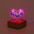 LoveLight - 3D Serce Fajerwerki LED Nocna Lampka, Zasilana przez USB