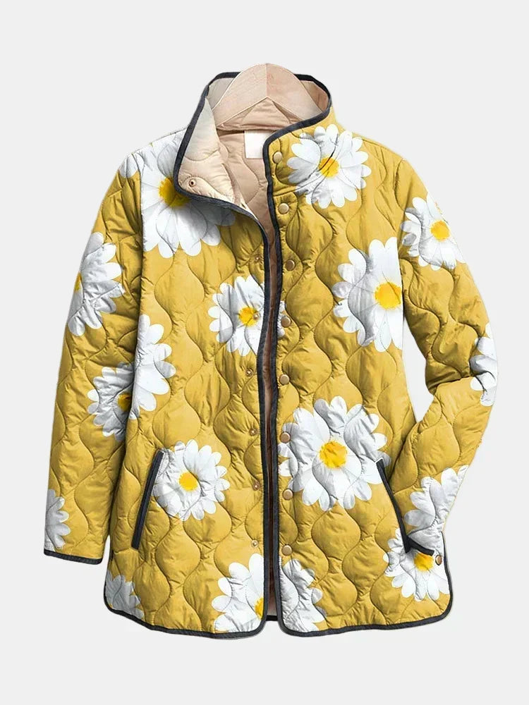 Goldenray | Charmig Daisy-mönster Jacka