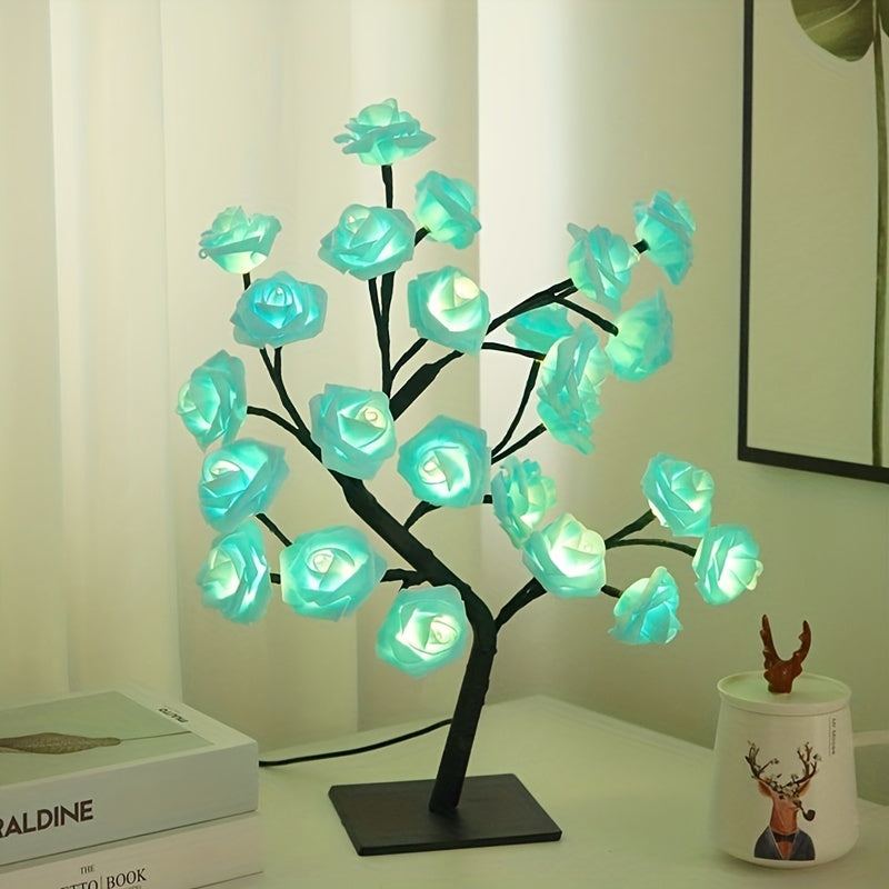 RozenLicht - Lampa Stołowa LED z USB, Oświetlenie Nastrojowe
