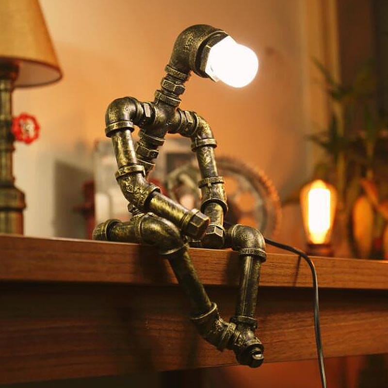 RoboLume - Retro-Futurystyczna Lampa Stołowa Robot