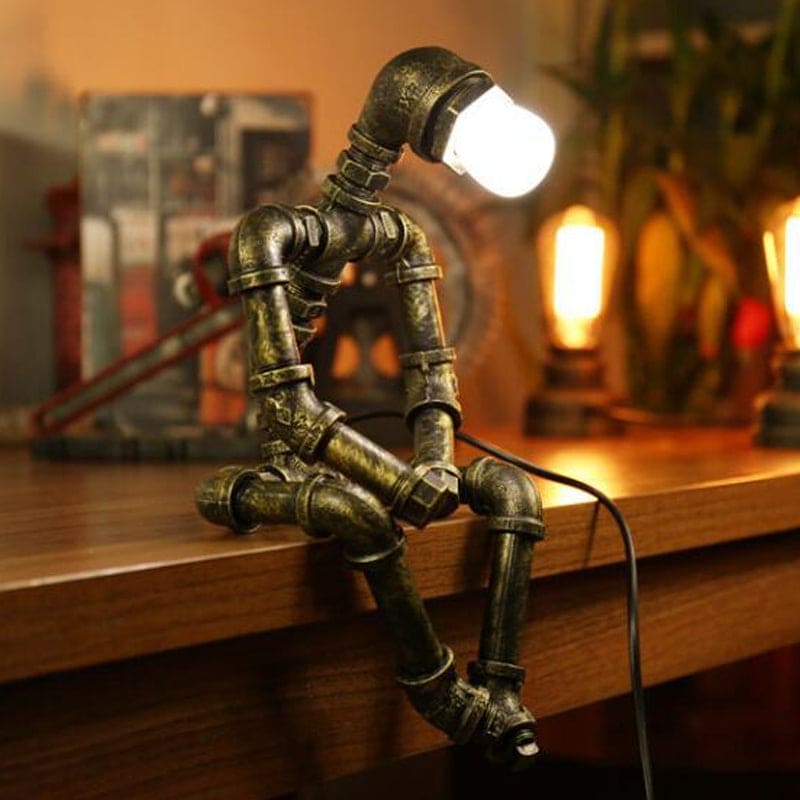 RoboLume - Retro-Futurystyczna Lampa Stołowa Robot