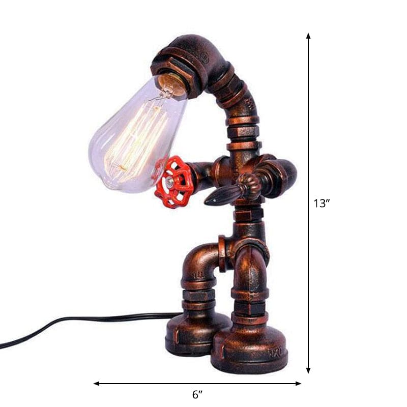 RoboLume - Retro-Futurystyczna Lampa Stołowa Robot