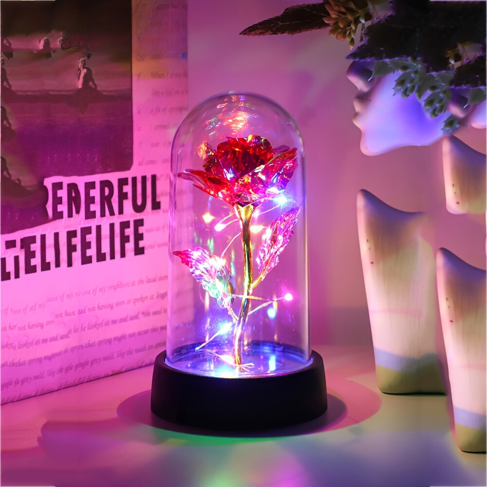 GoldenRose - Elegancka Lampa w Kształcie Róży na Prezenty i Dekorację