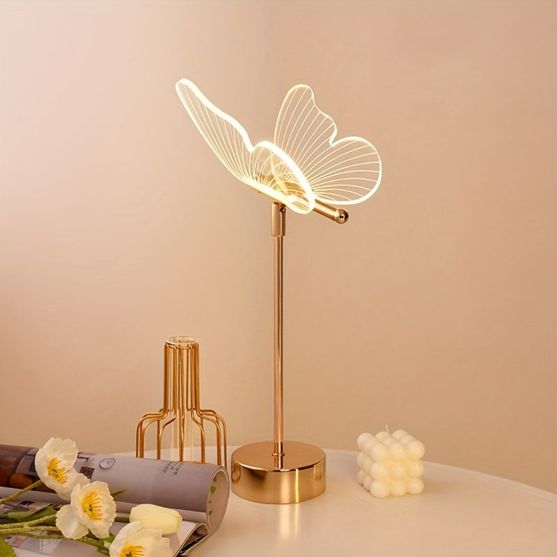 LumiButterfly - Lampa stołowa z napędem USB w kształcie motyla, artystyczna lampa LED nocna