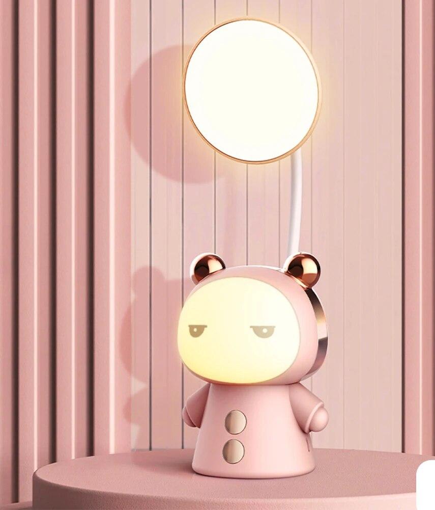 GlowKids - Lampa Stołowa LED z Postaciami z Bajek dla Dzieci – Świecąca Lampka Nocna z Ładowaniem USB, Kreatywny Design