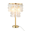Lampa nocna Shell - Rustykalna metalowa lampa stołowa do sypialni