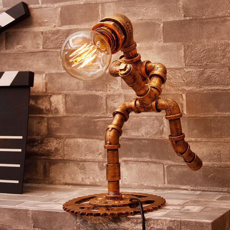 RetroRun - Vintage Metalowy Lampa Biurkowa