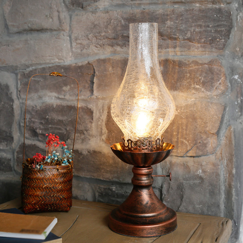 GlowThijs - Retro Lampa Nocna z Kloszem z Craykle Szkła