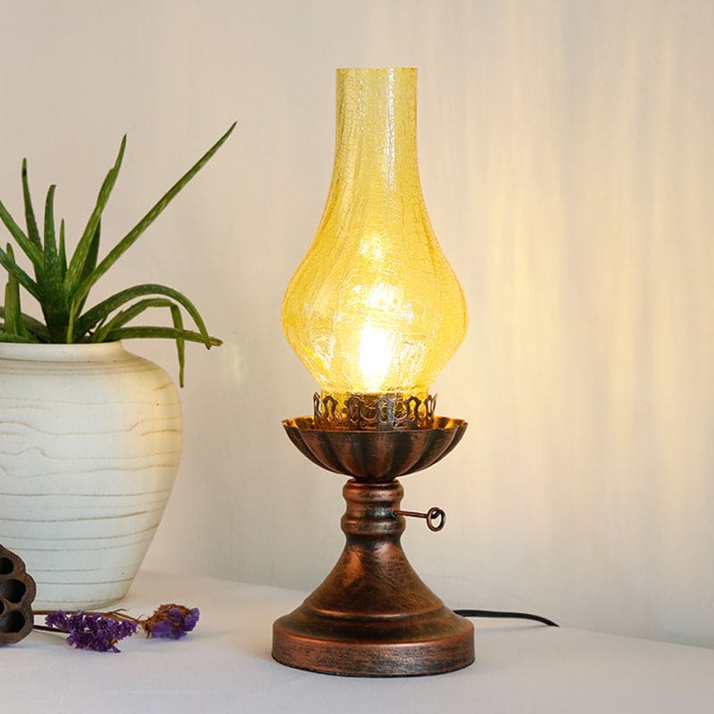 GlowThijs - Retro Lampa Nocna z Kloszem z Craykle Szkła