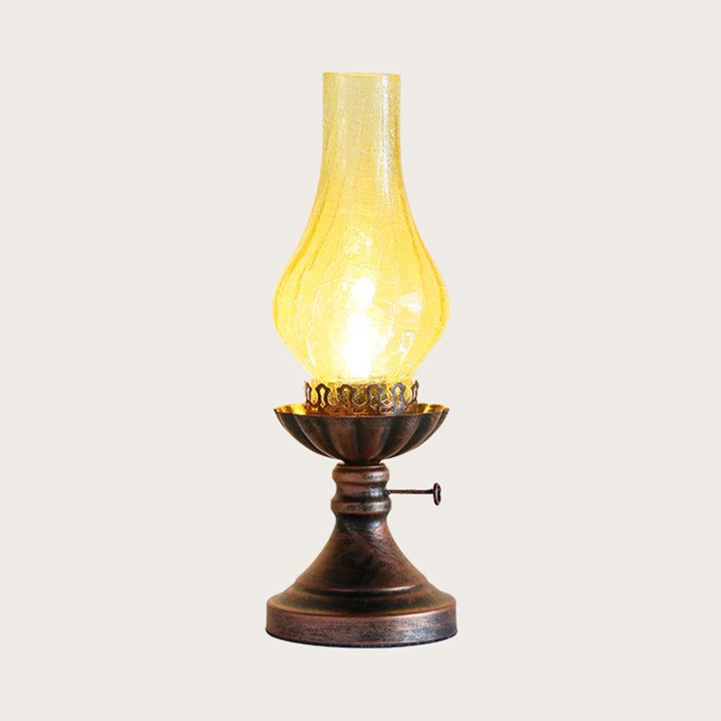 GlowThijs - Retro Lampa Nocna z Kloszem z Craykle Szkła