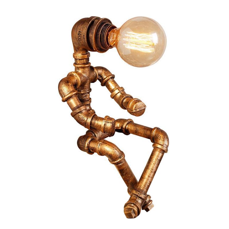 RoboShine - Przemysłowa Lampa Robot z Żelaza