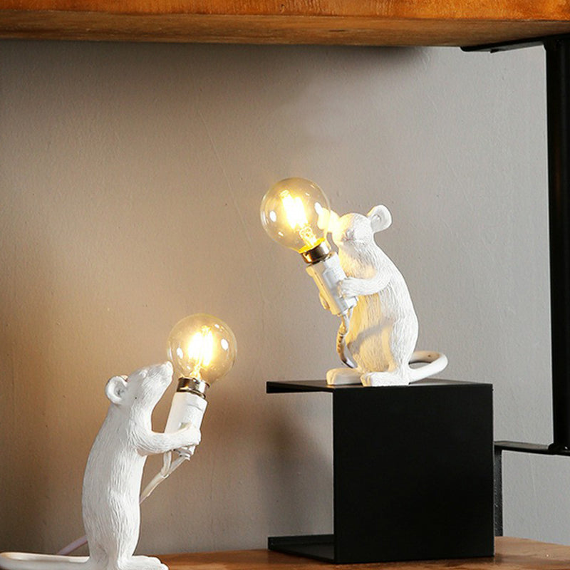 Mini Myszkowata Lampa Stołowa - Żywica 1-Światło Sypialnia Nocna Lampa dla Dzieci