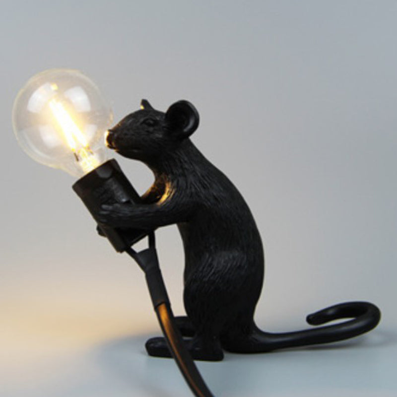 Mini Myszkowata Lampa Stołowa - Żywica 1-Światło Sypialnia Nocna Lampa dla Dzieci