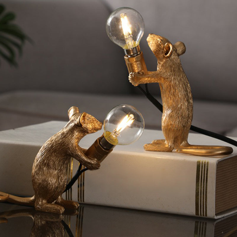 Lampa stołowa w kształcie myszy dla dzieci - 1-źródłowe nocne oświetlenie do sypialni