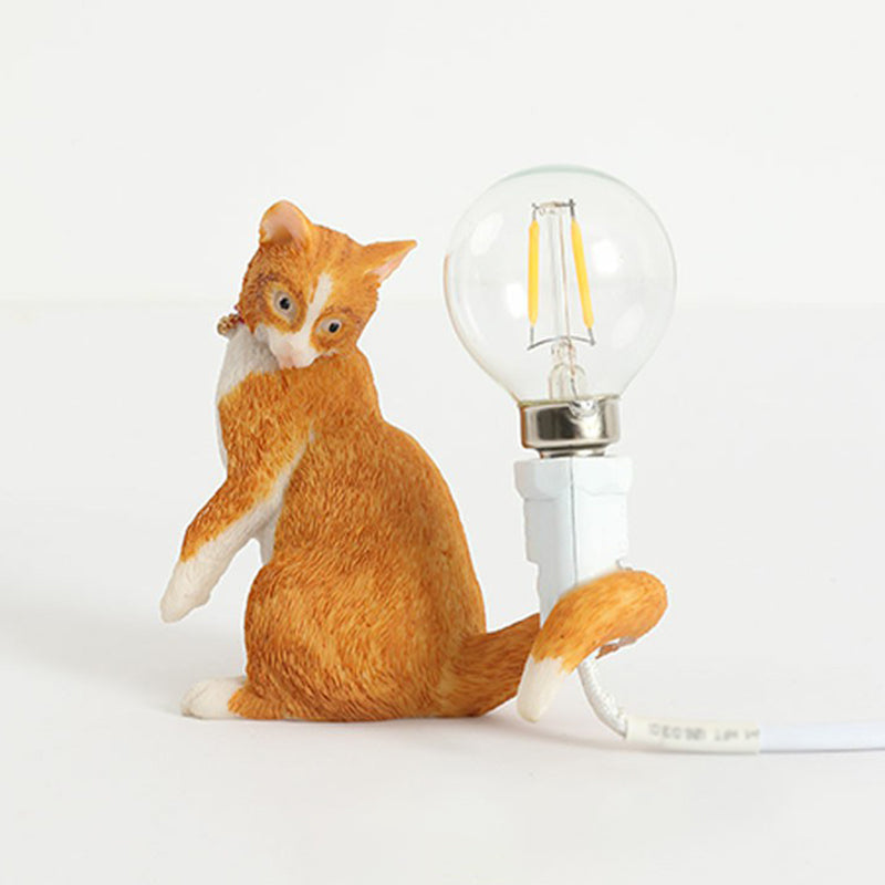 Lampka nocna z kotkiem - Dekoracyjna lampka stołowa do pokoju dziecięcego