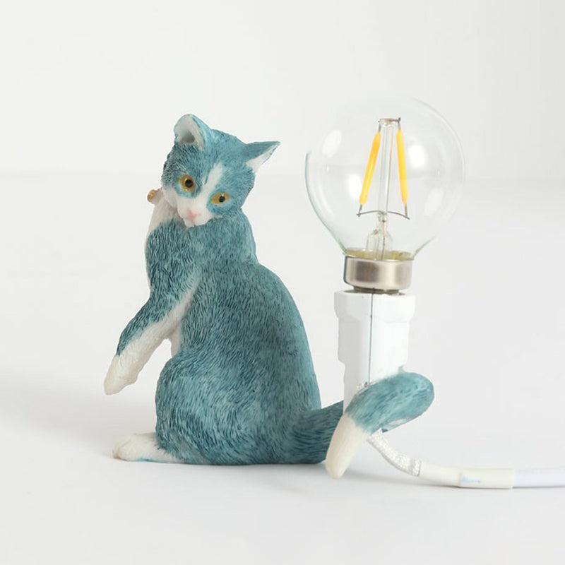 Lampka nocna z kotkiem - Dekoracyjna lampka stołowa do pokoju dziecięcego