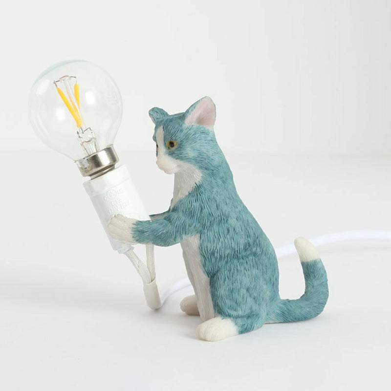 Lampka nocna z kotkiem - Dekoracyjna lampka stołowa do pokoju dziecięcego