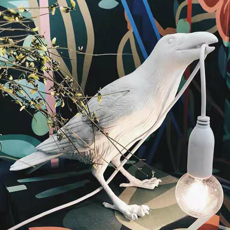 Lampka Stołowa w Kształcie Ptaka - Artystyczna Lampka Nocna do Sypialni