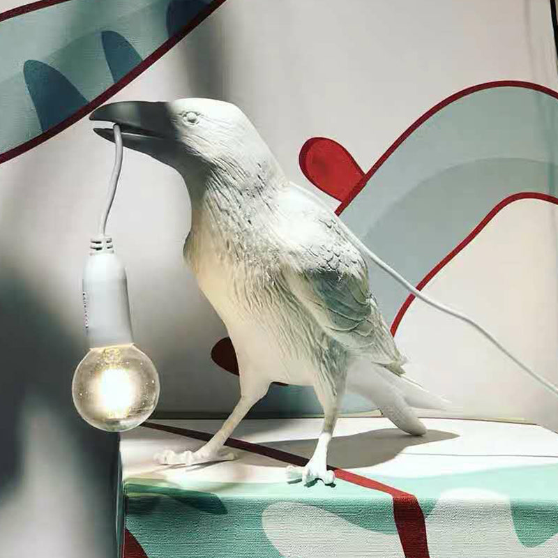 Lampka Stołowa w Kształcie Ptaka - Artystyczna Lampka Nocna do Sypialni