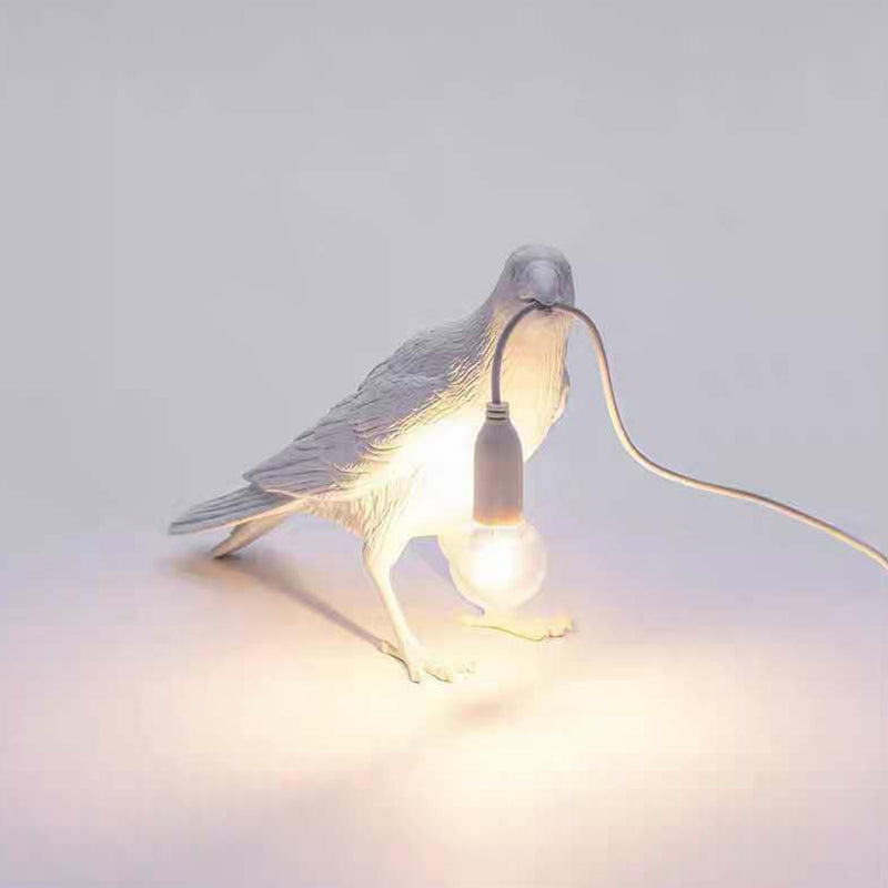 Lampka Stołowa w Kształcie Ptaka - Artystyczna Lampka Nocna do Sypialni