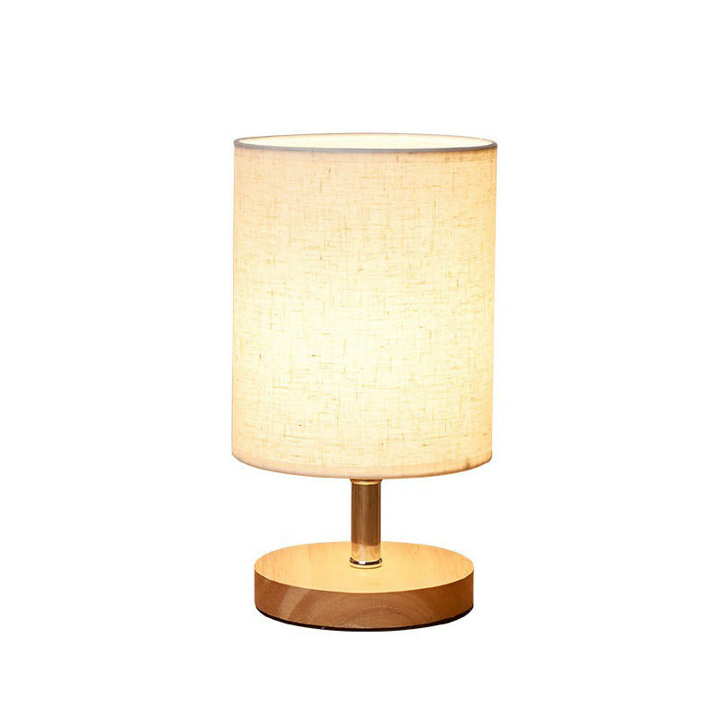LinnenHout - Minimalistyczna Lampa Stołowa z Lnu i Drewna