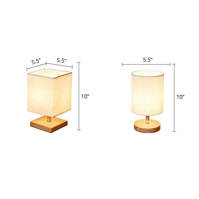 LinnenHout - Minimalistyczna Lampa Stołowa z Lnu i Drewna