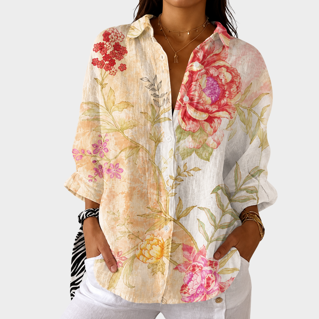 Vintage Blomsterranka Blus