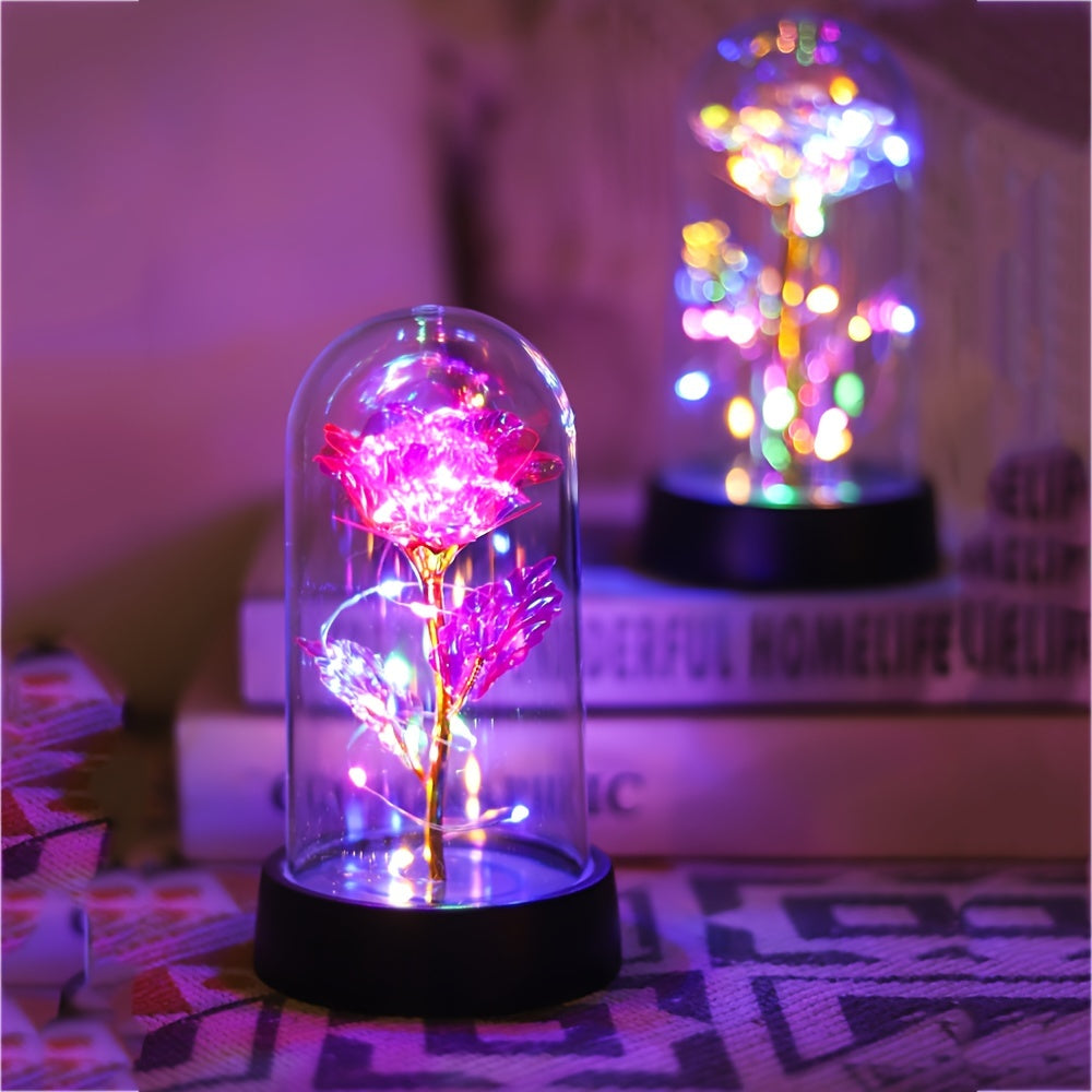 GoldenRose - Elegancka Lampa w Kształcie Róży na Prezenty i Dekorację