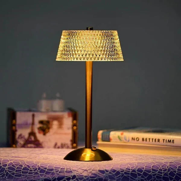 GlowFusion - Kryształowa Bezprzewodowa Lampa Stołowa